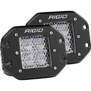 RIGID Industries D-Series PRO - Flush Mount - Diffused - Pair - Black [212513] - Point Supplies Inc.