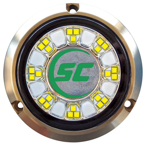 Shadow-Caster SCR-24 Bronze Underwater Light - 24 LEDs - Aqua Green [SCR-24-AG-BZ-10] - Point Supplies Inc.
