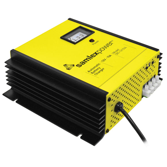 Samlex 15A Battery Charger - 12V - 3-Bank - 3-Stage w/Dip Switch  Lugs [SEC-1215UL] - Point Supplies Inc.