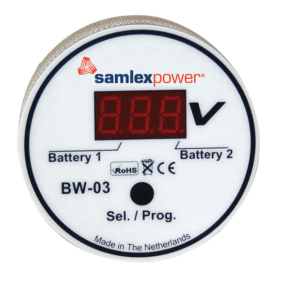 Samlex Dual Battery Monitor - 12V or 24V - Auto Detection [BW-03] - Point Supplies Inc.