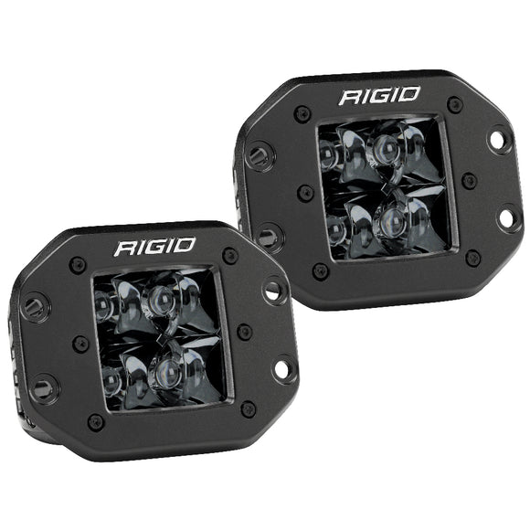 RIGID Industries D-Series PRO Flush Mount - Spot LED - Midnight Edition - Pair - Black [212213BLK] - Point Supplies Inc.