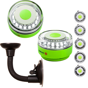 Navisafe Portable Navilight 360 2NM Rescue - Glow In The Dark - Green w/Bendable Suction Cup Mount [010KIT2] - Point Supplies Inc.
