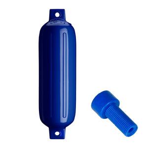 Polyform G-4 Twin Eye Fender 6.5" x 22" - Cobalt Blue w/Air Adapter [G-4-COBALT BLUE] - Point Supplies Inc.