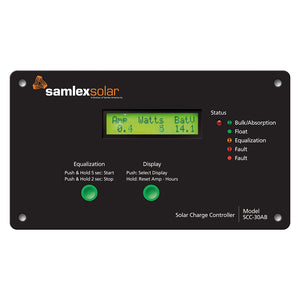 Samlex Flush Mount Solar Charge Controller w/LCD Display - 30A [SCC-30AB] - Point Supplies Inc.