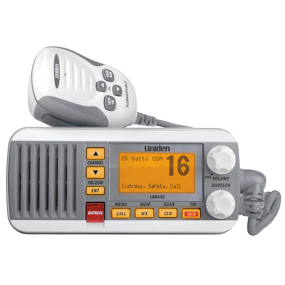 Uniden UM435 Fixed Mount VHF Radio - White [UM435] - Point Supplies Inc.