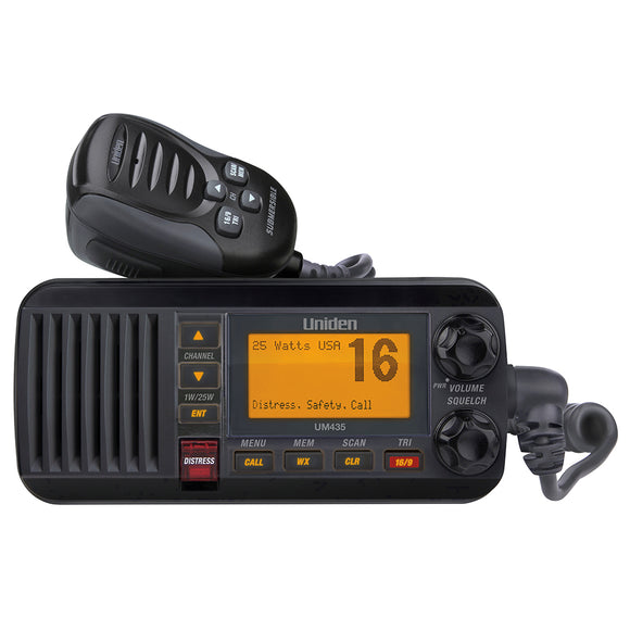 Uniden UM435 Fixed Mount VHF Radio - Black [UM435BK] - Point Supplies Inc.