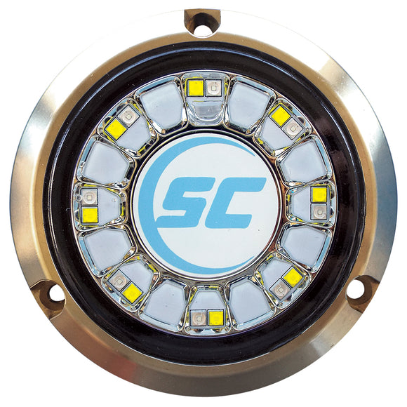 Shadow-Caster Blue/White Color Changing Underwater Light - 16 LEDs - Bronze [SCR-16-BW-BZ-10] - Point Supplies Inc.