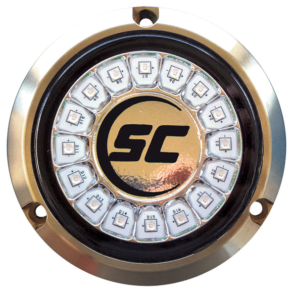 Shadow-Caster Great White Single Color Underwater Light - 16 LEDs - Bronze [SCR-16-GW-BZ-10] - Point Supplies Inc.