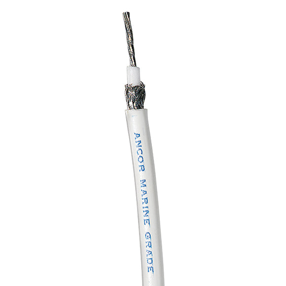 Ancor RG 8X White Tinned Coaxial Cable - Sold By The Foot [1515-FT]