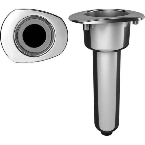 Mate Series Elite Screwless Stainless Steel 0 Rod  Cup Holder - Drain - Oval Top [C2000DS] - Point Supplies Inc.