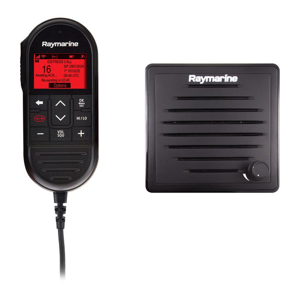 Raymarine Ray90 Wired Second Station Kit w/Passive Speaker, RayMic Wired Handset  RayMic Extension Cable - 10M [T70432] - Point Supplies Inc.