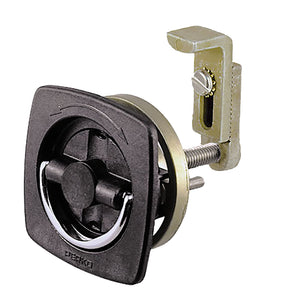 Perko Flush Latch - Non-Locking - 2.5" x 2.5" w/Offset Adjustable Cam Bar [0932DP2BLK] - Point Supplies Inc.