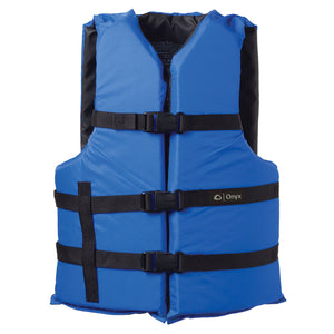 Onyx Nylon General Purpose Life Jacket - Adult Universal - Blue [103000-500-004-12] - Point Supplies Inc.
