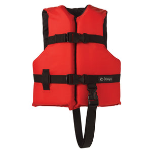Onyx Nylon General Purpose Life Jacket - Child 30-50lbs - Red [103000-100-001-12] - Point Supplies Inc.