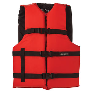 Onyx Nylon General Purpose Life Jacket - Adult Oversize - Red [103000-100-005-12] - Point Supplies Inc.
