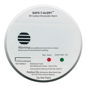 Safe-T-Alert SA-339 White RV Battery Powered CO2 Detector [SA-339-WHT] - Point Supplies Inc.