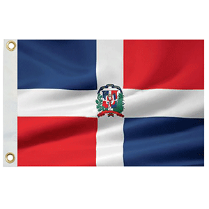 Taylor Made Dominican Republic Flag 12" x 18" Nylon [93070] - Point Supplies Inc.