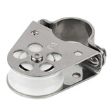 Schaefer Clamp-On Furling Line Stanchion Lead Block - 1" Ball Bearing [300-34] - Point Supplies Inc.