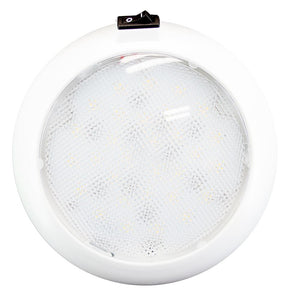 Innovative Lighting 5.5" Round Some Light - White/Red LED w/Switch - White Housing [064-5140-7] - Point Supplies Inc.