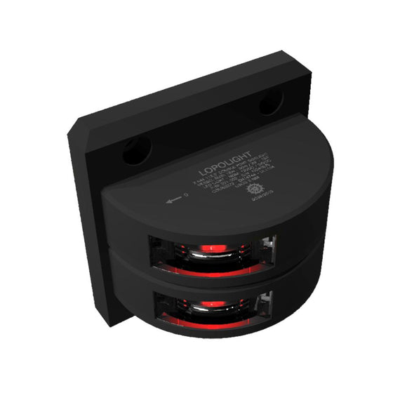 Lopolight Double Port SideLight - Vertical Mount - Black Housing - 2nm - Red [301-002ST-B] - Point Supplies Inc.