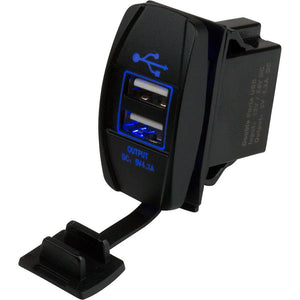 Sea-Dog Dual USB Rocker Switch Style Power Socket [426520-1] - Point Supplies Inc.