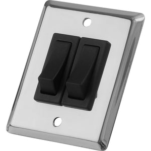Sea-Dog Double Gang Wall Switch - Stainless Steel [403020-1] - Point Supplies Inc.