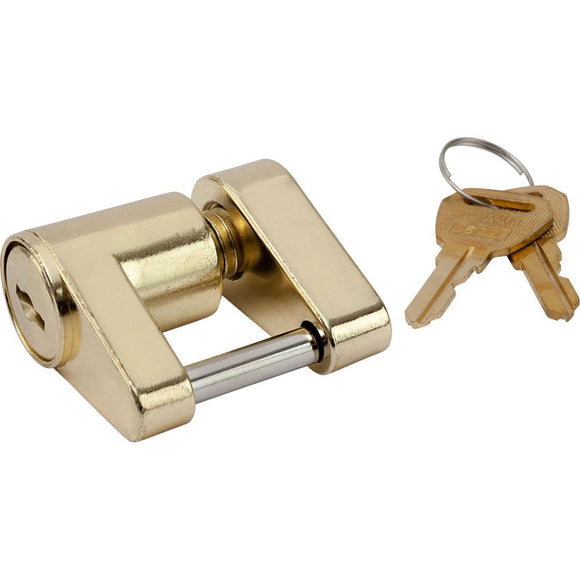 Sea-Dog Brass Plated Coupler Lock - 2 Piece [751030-1] - Point Supplies Inc.