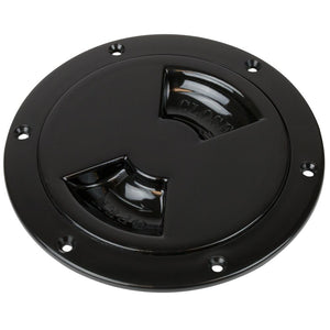 Sea-Dog Smooth Quarter Turn Deck Plate - Black - 4" [336145-1] - Point Supplies Inc.