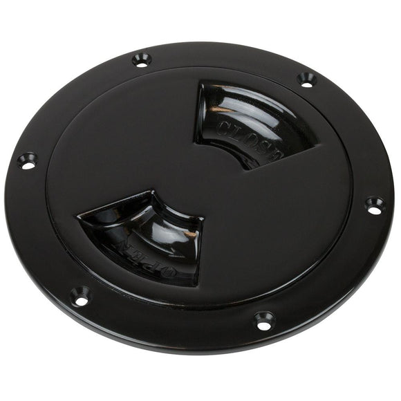 Sea-Dog Quarter-Turn Smooth Deck Plate w/Internal Collar - Black - 4