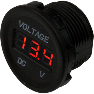 Sea-Dog Round Voltage Meter - 6V-30V [421615-1] - Point Supplies Inc.