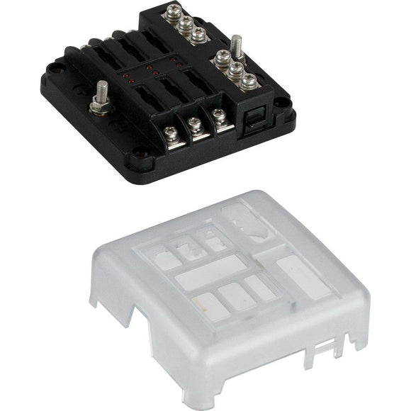 Sea-Dog Blade Style LED Indicator Fuse Block w/Negative Bus Bar - 6 Circuit [445185-1] - Point Supplies Inc.