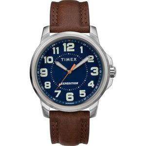 Timex Mens Expedition Metal Field Watch - Blue Dial/Brown Strap [TW4B16000JV] - Point Supplies Inc.