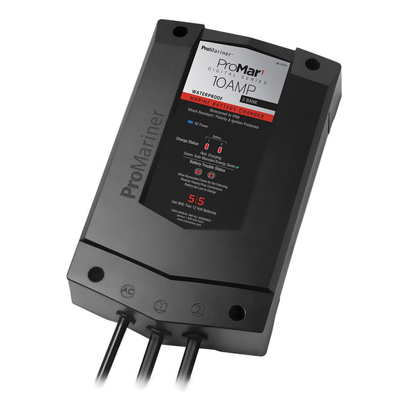 ProMariner ProMar1 DS Digital - 10 Amp - 2 Bank Charger [31510] - Point Supplies Inc.