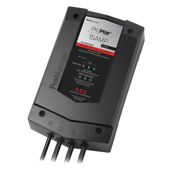 ProMariner ProMar1 DS Digital - 15 Amp - 3 Bank Charger [31515] - Point Supplies Inc.