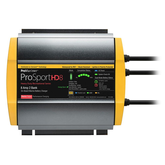 ProMariner ProSportHD 8 Gen 4 - 8 Amp - 2 Bank Battery Charger [44008] - Point Supplies Inc.
