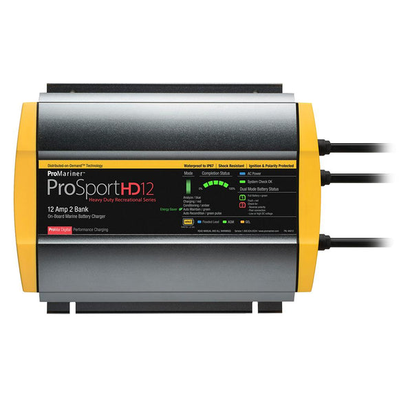 ProMariner ProSportHD 12 Gen 4 - 12 Amp - 2 Bank Battery Charger [44012] - Point Supplies Inc.