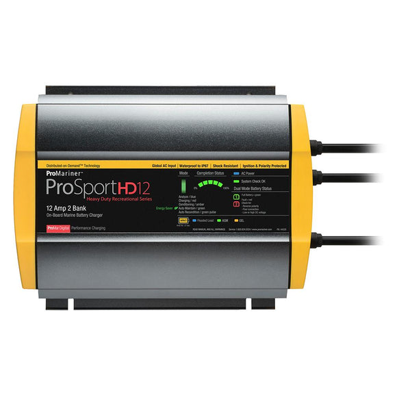ProMariner ProSportHD 12 Global Gen 4 - 12 Amp - 2 Bank Battery Charger [44026] - Point Supplies Inc.