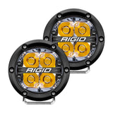 RIGID Industries 360-Series 4" LED Off-Road Spot Beam w/Amber Backlight - Black Housing [36114] - Point Supplies Inc.