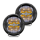 RIGID Industries 360-Series 4" LED Off-Road Fog Light Drive Beam w/Amber Backlight - Black Housing [36118] - Point Supplies Inc.