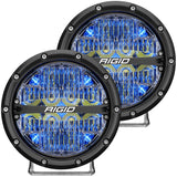 RIGID Industries 360-Series 6" LED Off-Road Fog Light Spot Beam w/Blue Backlight - Black Housing [36202] - Point Supplies Inc.
