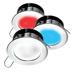 i2Systems Apeiron A1120 Spring Mount Light - Round - Red, Cool White  Blue - Polished Chrome [A1120Z-11HAE] - Point Supplies Inc.