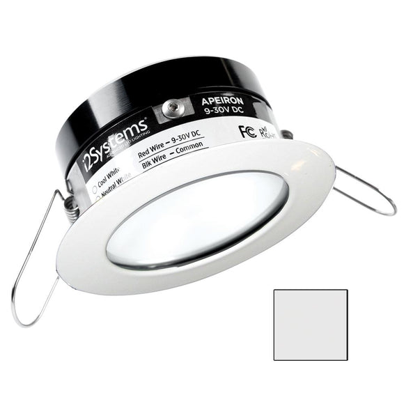 i2Systems Apeiron PRO A503 - 3W Spring Mount Light - Round - Cool White - White Finish [A503-31AAG] - Point Supplies Inc.
