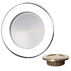 Lunasea "ZERO EMI Recessed 3.5 LED Light - Warm White w/Polished Stainless Steel Bezel - 12VDC [LLB-46WW-0A-SS] - Point Supplies Inc.