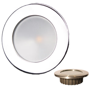 Lunasea Gen3 Warm White, RGBW Full Color 3.5 IP65 Recessed Light w/Polished Stainless Steel Bezel - 12VDC [LLB-46RG-3A-SS] - Point Supplies Inc.