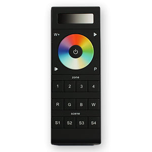 Lunasea RGBW Handheld 4-Zone Controller w/Color Wheel, 4 Memories, Batteries  Holder [LLB-45WG-01-00] - Point Supplies Inc.