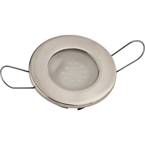 Sea-Dog LED Overhead Light - Brushed Finish - 60 Lumens - Frosted Lens - Stamped 304 Stainless Steel [404232-3] - Point Supplies Inc.