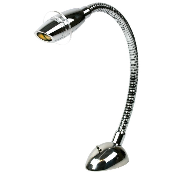 Sea-Dog Deluxe High Power LED Reading Light Flexible w/Switch - Cast 316 Stainless Steel/Chromed Cast Aluminum [404541-1] - Point Supplies Inc.