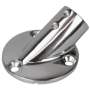 Sea-Dog Rail Base Fitting 2-3/4" Round Base 30 316 Stainless Steel - 1" OD [280301-1] - Point Supplies Inc.