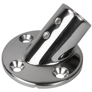 Sea-Dog Rail Base Fitting 2-3/4" Round Base 45 316 Stainless Steel - 1" OD [280451-1] - Point Supplies Inc.