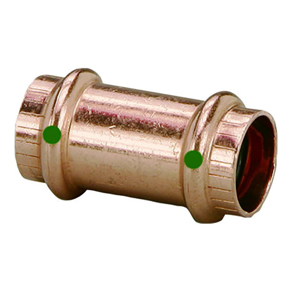 Viega ProPress 1/2" Copper Coupling w/o Stop - Double Press Connection - Smart Connect Technology [78172] Viega Point Supplies Inc.